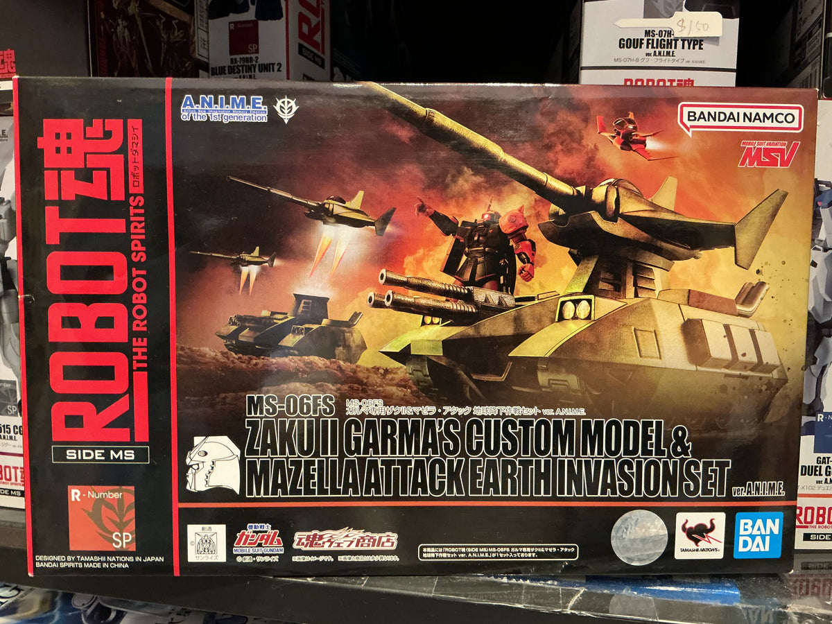ROBOT魂 SIDE MS MS-06FS Zaku II Garma’s Custom Model & Magella Attack Earth Invasion Set ver. A.N.I.M.E. – 扎古II 加尔玛专用机 & 马杰拉攻击战车 地球降下作战套装