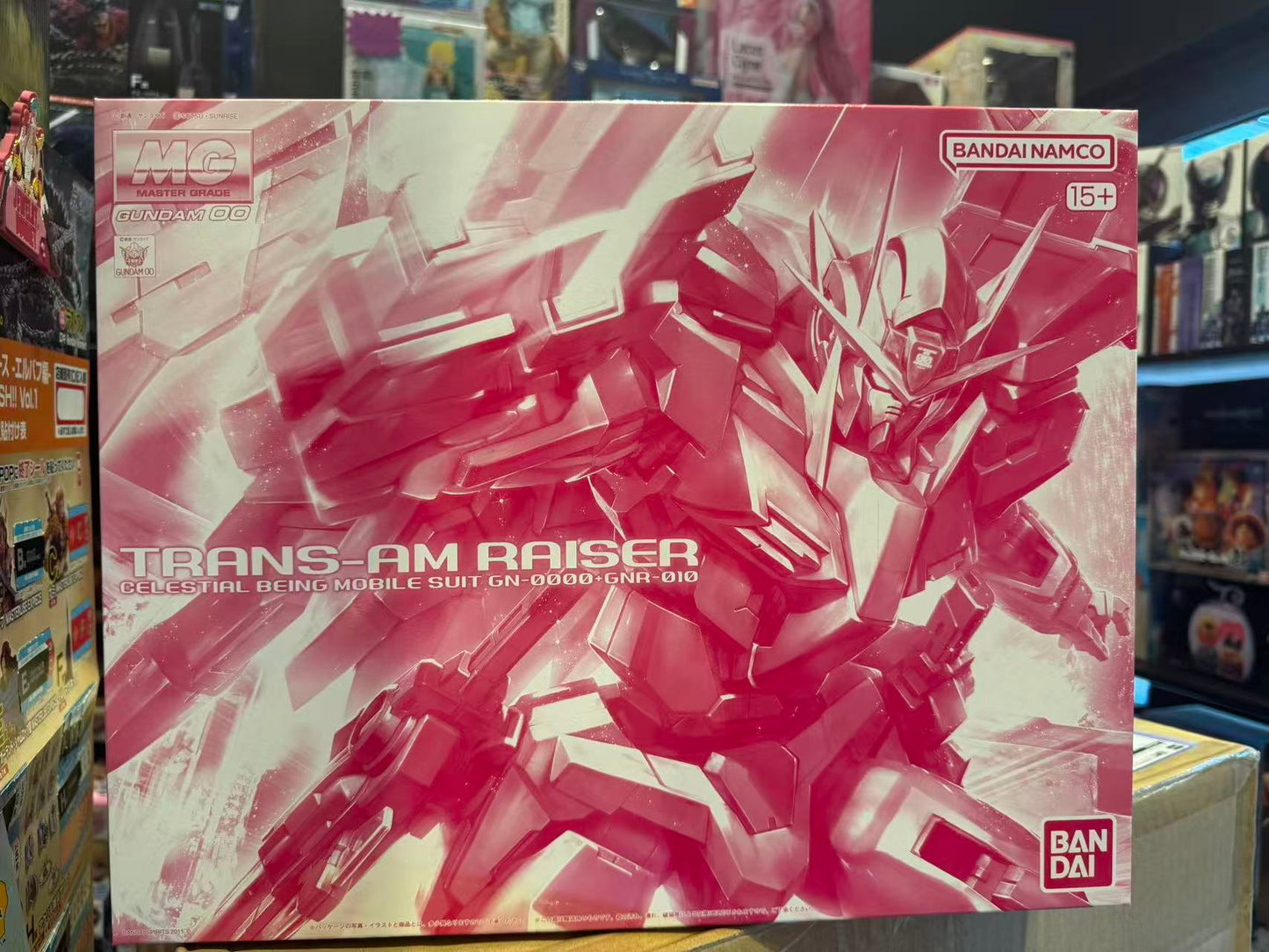 Premium Bandai MG 1/100 00 Raiser [Trans-Am Mode] [Gloss Injection] – Mobile Suit Gundam 00